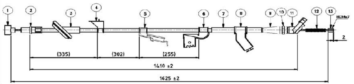 Arka El Fren Teli Swift 2wd 2005-2010 Sağ -54401-62J00