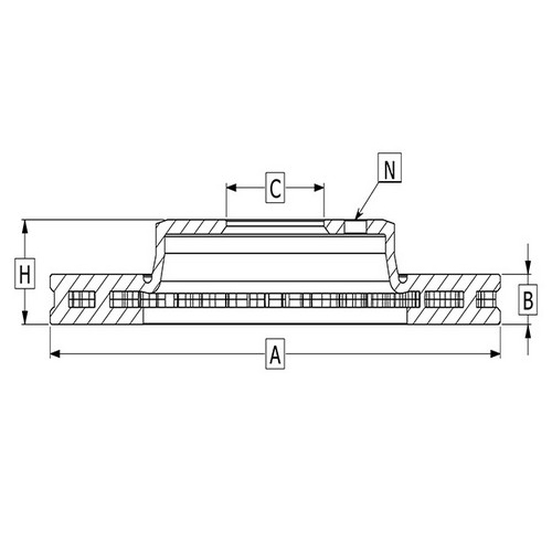 Ön Fren Disk (257-4)- Elantra 00-04  Matrix 01-