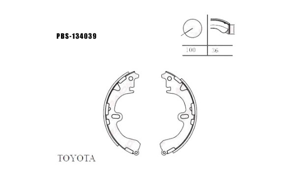 Arka Fren Balatası (Pabuç) Corolla 1988-2001