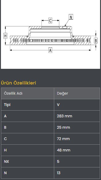 Fren Diski On (254-4)- Mazda-6 03-06