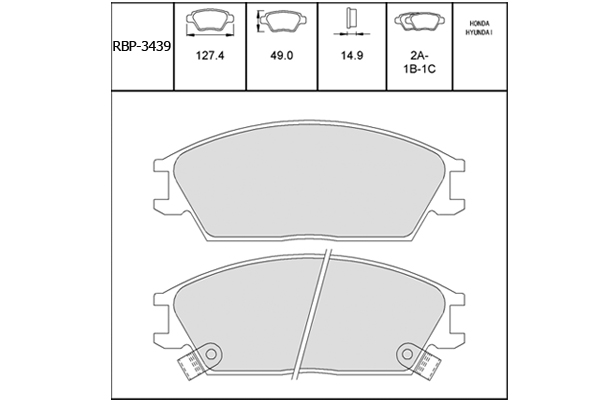 ön Fren Balatası Accent 1995-2005 / Excel 1988-1995 / Getz 2002--58101-22A10