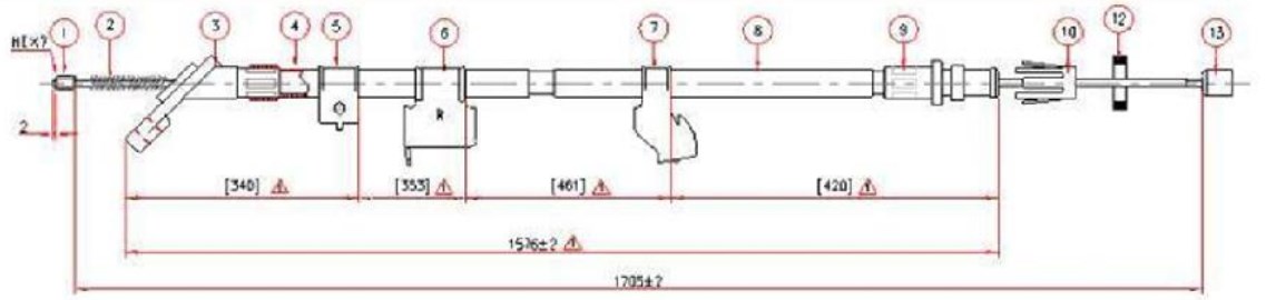 El Fren Teli Qashqai 2007-2013 Arka Sağ