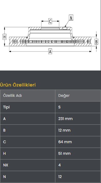 Fren Diski On (232-4 Sogutmasiz)- Swift 1.0Cc 89-96