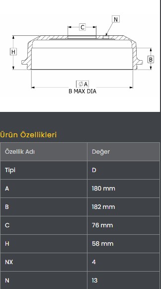 Fren Kampanasi Arka (180-4)- Accent 97-00