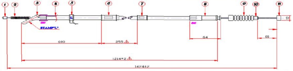 Arka El Fren Teli Sol  Rav4 2001-2006