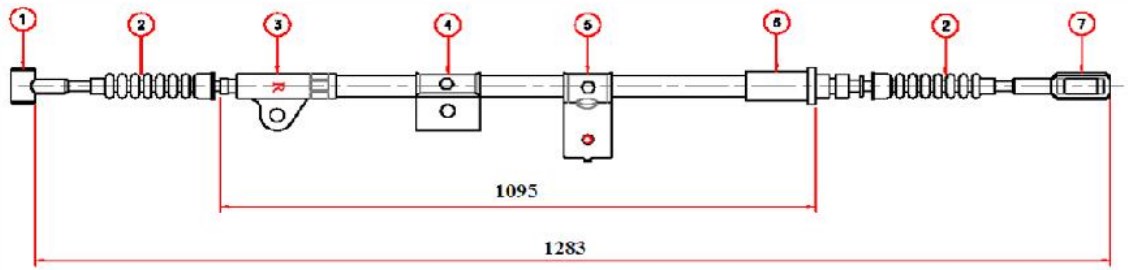 Arka El Fren Teli Sol- Micra-K11 92-02 (Arka Diskli Araclar)