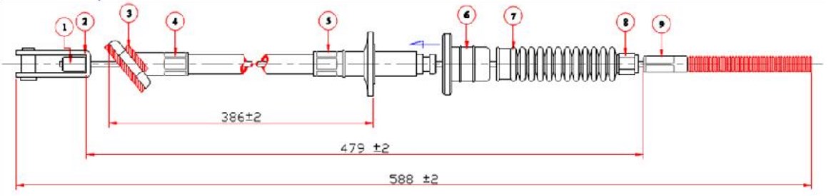 Debriyaj Teli Swift 1.3 1989-1996-23710-63B10
