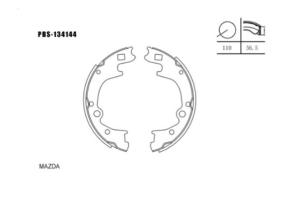 Arka Fren Balatası (Pabuç) Bongo 2.7 1997-2003
