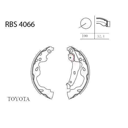 Arka Fren Balatası (pabuç) Yaris 1.0 1999-2005 / Yaris 1.4 D4d 2001-2005 / Gen 2 2006- / Swift 2005-2010 / Splash 2008--04495-0D020