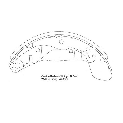 Arka Fren Balatası (Pabuç) Nexia / Nubira / Espero