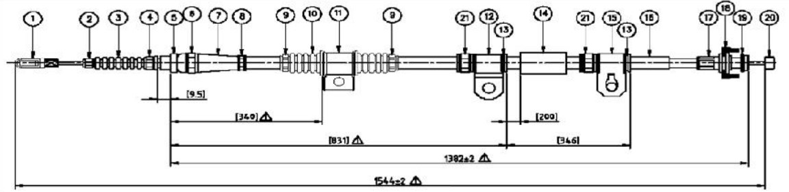 El Fren Teli Cerato Dizel 2004-2009 Arka Sağ