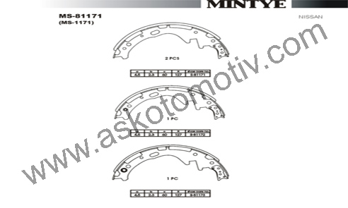 Arka Fren Balatası (Pabuç) D21 4 Çeker 1990-1997