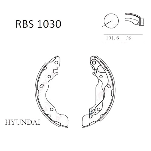 Arka Fren Balatası (pabuç) Accent Admire 2003-2005 / Elantra 1990-1995 / Matrix 2001--58305-29A00