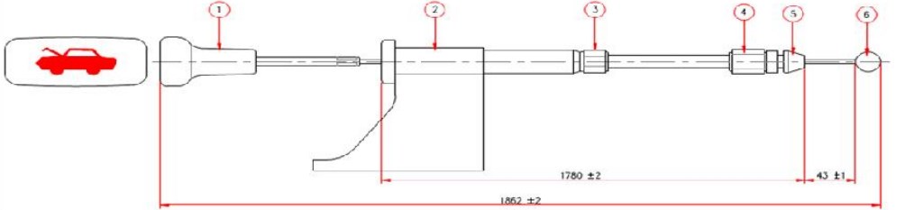 Kaput Açma Teli L200 1986-1997