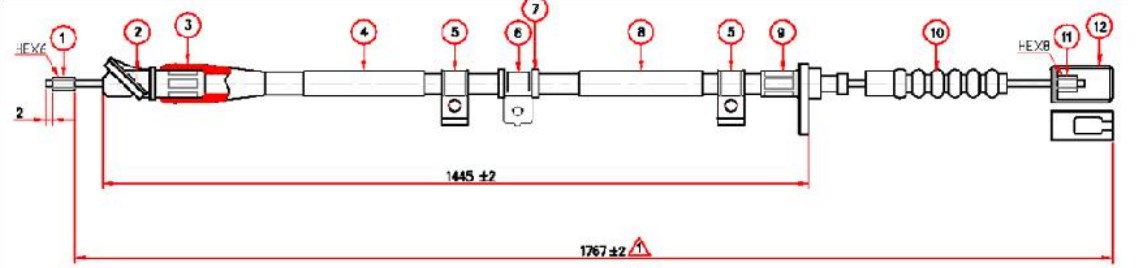 El Fren Teli Skystar Pickup 2002-2005 Arka Sağ