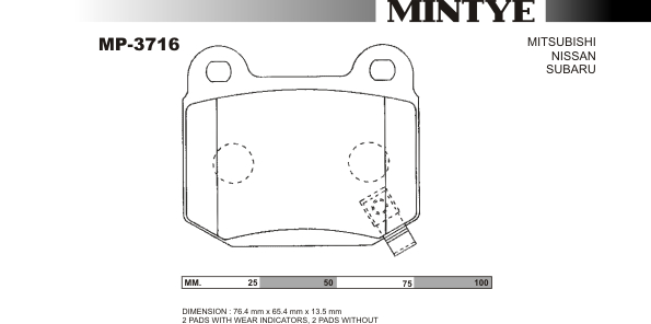 Arka Fren Balatası Impreza Wrx Sti 2001-2007