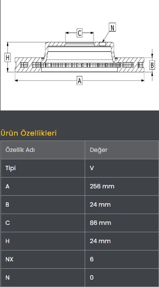 Fren Diski On (256-6)- Hi-Besta 97-