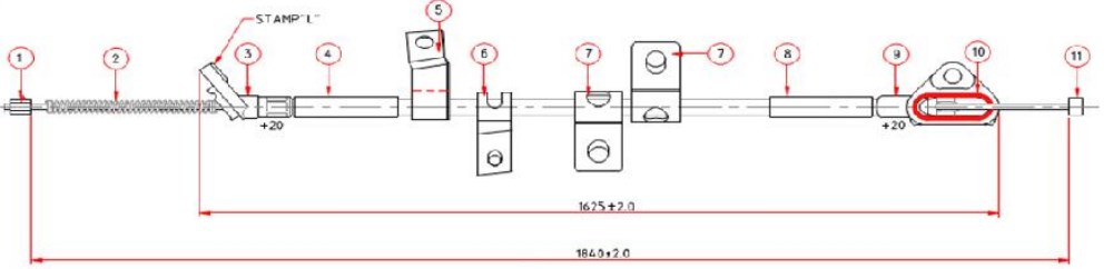 Arka El Fren Teli Sol  Rav4 2006-