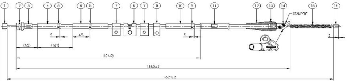 Arka El Fren Teli Vitara 3 Kapı 2006-2015 Sağ