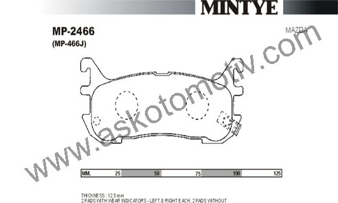 Arka Fren Balatası 323 Lantis 1.8 1996-1998