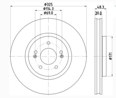 Ön Fren Diski Tucson 2021- / Sportage 2021- (325*5) (Adet)