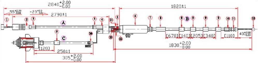 Bagaj + Yakıt Depo Kapağı Açma Teli Accord 2003-2007