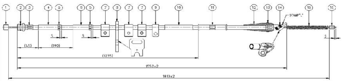 El Fren Teli Vitara 5 Kapı 2006-2015 Arka Sol