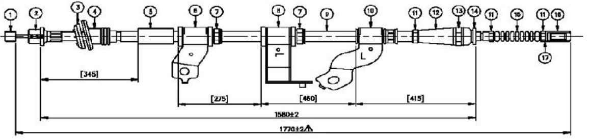 El Fren Teli Sportage 2 Çeker 2004-2009 Arka Sol