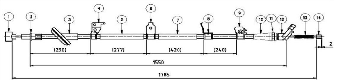 El Fren Teli Sx4 2006-2012 / Sedici 2006- Arka Sol