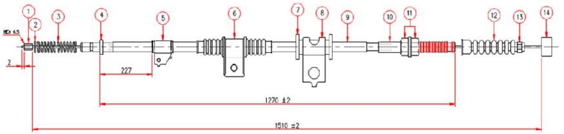Arka El Fren Teli Sag- Starex 97-  (59913-4A000)