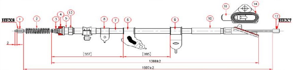 Arka El Fren Teli Sag- Yaris 06-  (Kampanali Araclar)