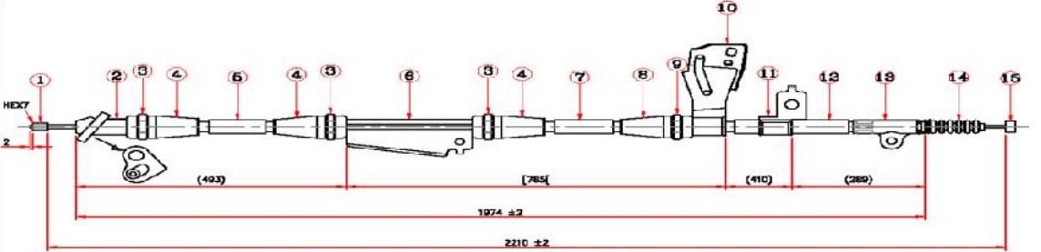 Arka El Fren Teli Sag- Navara 4Wd 06-14