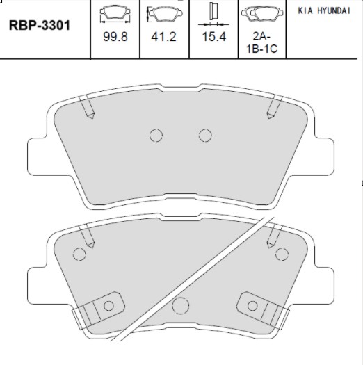 Arka Fren Balata (Segman Delikli) - I30 12- / Elantra 11- / Soul 11- / Sonata 09- / Ceed 12- / Cerato 16- / I20 14- / I30 17- / Kona 18-