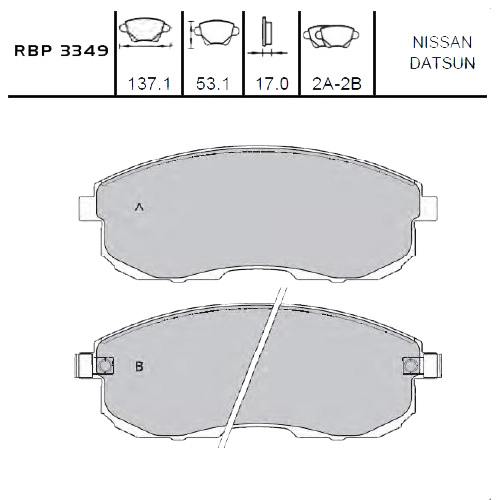 On Fren Balata - Juke 10-19 / Maxima 88-94 / Sx4 06- / Pulsar 15- / Sedici 06- / Infiniti G Sdn 02-