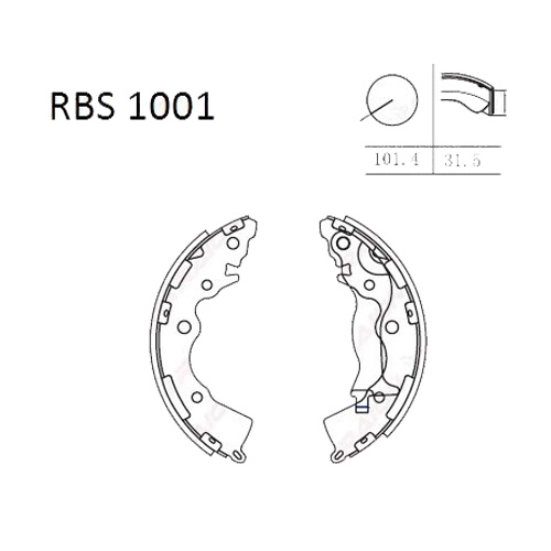 Arka Fren Balata (Pabuc)- Accent-Era 06-11 / Rio 05-11
