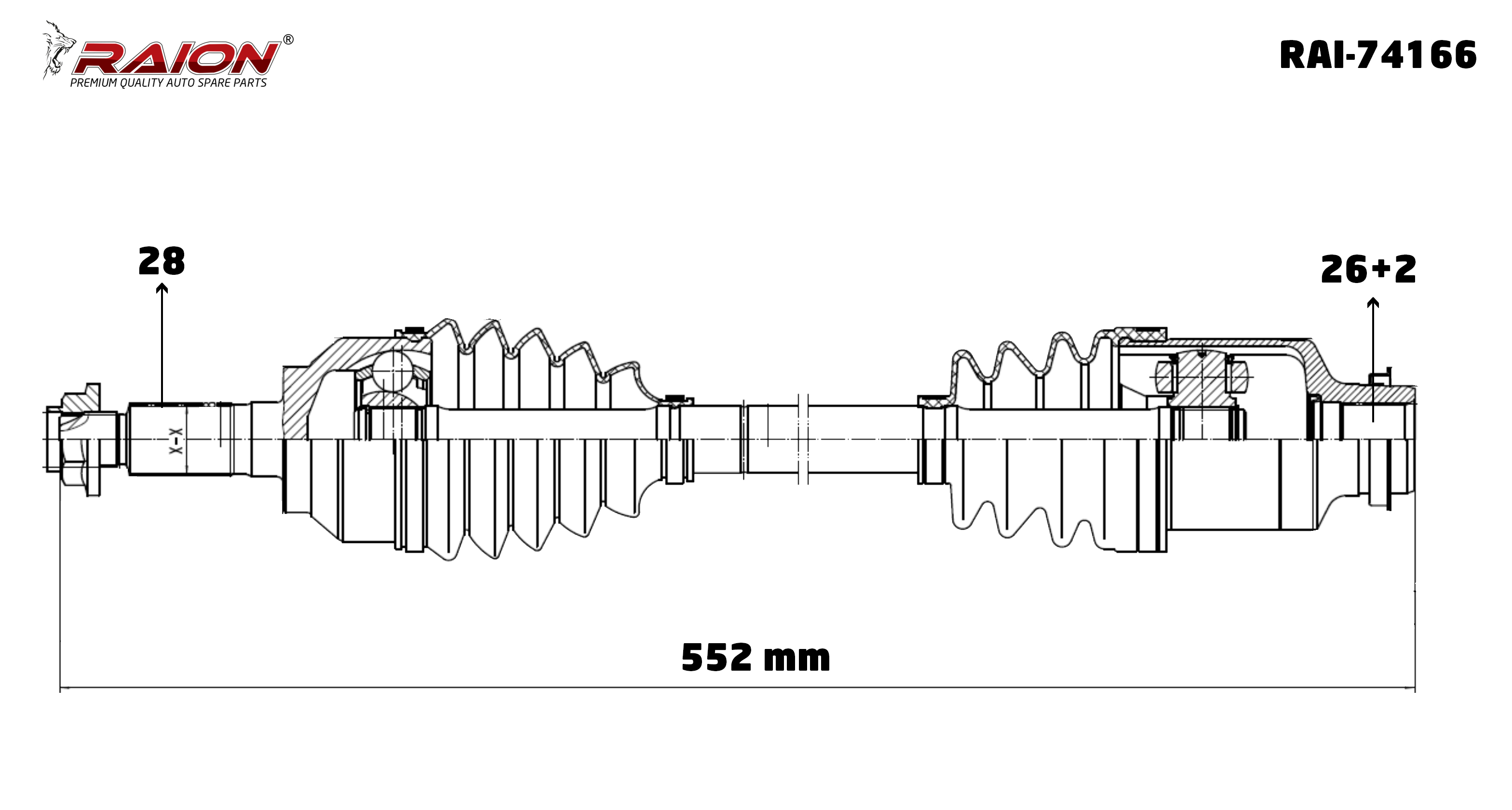Aks Komple Sag (28*552*26)- Mazda 3 Bk12 At 03-06