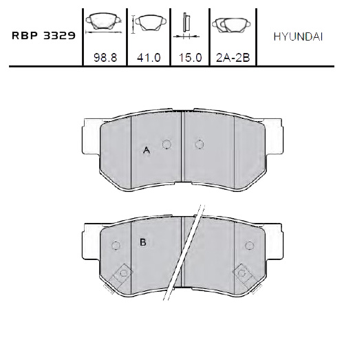 Arka Fren Balata - Getz 02-/Sonata 02-08/Tucson 04-09/Santafe 01-05/Sportage 04-09