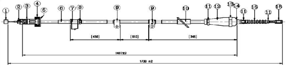 Arka El Fren Teli Sag- Ix35 10- / Sportage 10-
