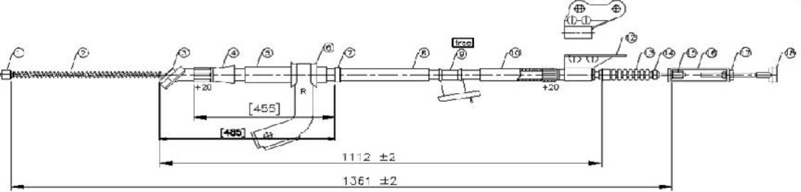 Arka El Fren Teli Sag- Hilux-Vigo 4Wd 07-