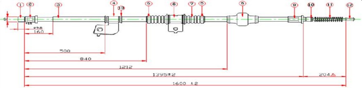 Arka El Fren Teli Sol- Lancer 08-