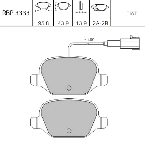 Arka Fren Balata - Fiat: Panda / 500 / 500C