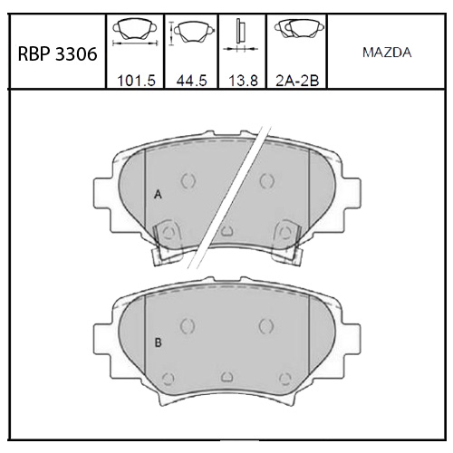 Arka Fren Balata - Mazda 3 13-19