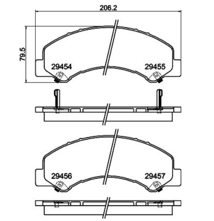 On/Arka Fren Balata- Isuzu Nkr White / Novo / Nqr Euro6