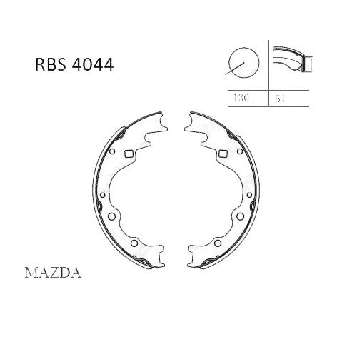 Arka Fren Balata (Pabuc) - Besta 90- / E-2200 86-97 / Ceres-2400 / Bongo 2.7 04- (Tek Teker) / Pregio 96-98