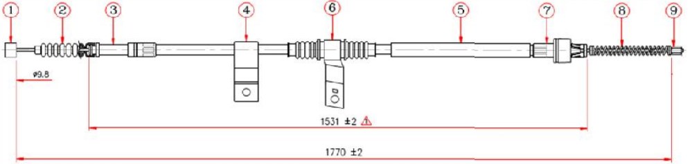 Arka El Fren Teli Sol- Avensis 03-08