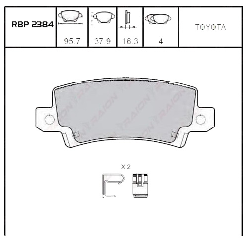Arka Fren Balata - Corolla 02-06