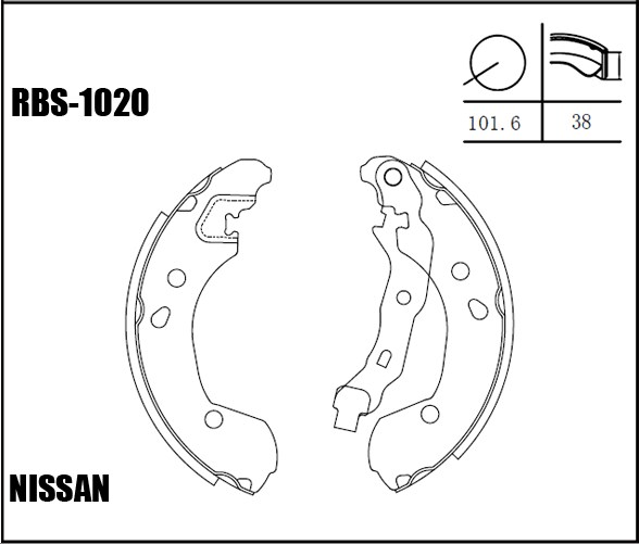 Arka Fren Balata (pabuc) - Micra-k12 03-09 / Note 06-12 / Clio 05--D4060AX601