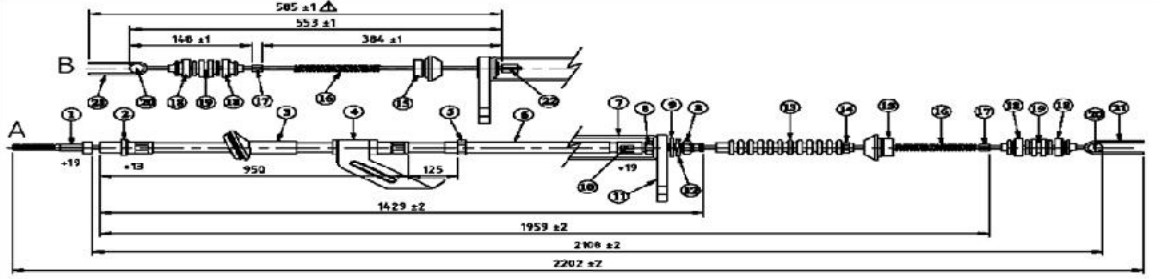 Arka El Fren Teli L/R Pride 1990-