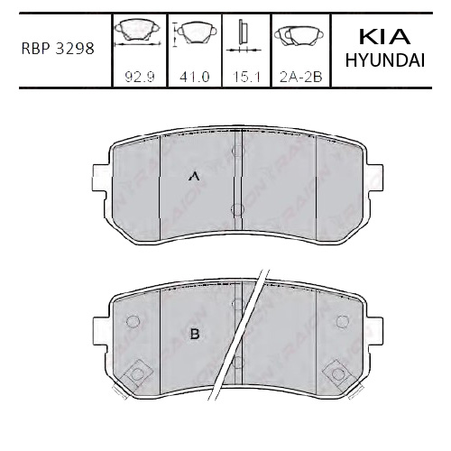 Arka Fren Balata - Accent-Era 06- / I30 08-11 / Ceed 08-11 / I20 08-14 / Sportage 10- / Ix35 10-