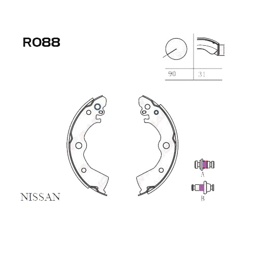 Arka Fren Balata (Pabuc) - Sunny 90-95 / Almera 95-00